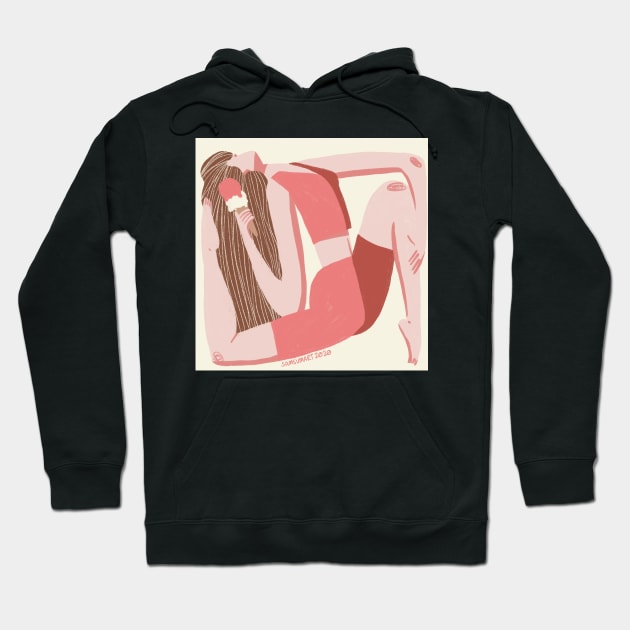 Lunge for Ice Cream Hoodie by samsum.art